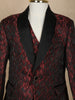 Red Coat Suit with Glitter Designs