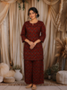 Queen Pink Floral Printed Design Cotton Straight Cut Salwar Suit