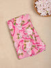 Pink Floral Print Georgette Saree - Diadem