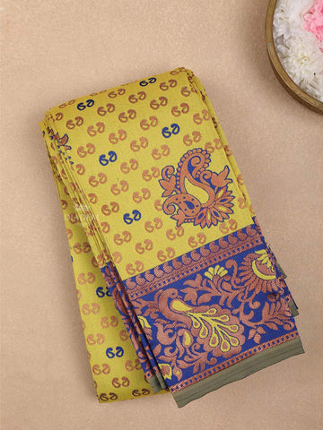 Yellow Paisley Designed Art Silk Saree - Diadem