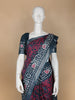 Navy Blue Abstract Designed Cotton Fancy Saree