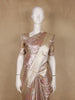 Dusty Rose Pink Ikat Woven Tissue Silk Saree - Diadem