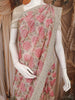Beige Floral Printed Tissue Organza Saree with Sequins Embroidered Border