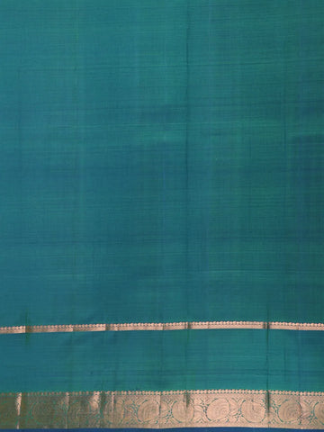 Parrot Green Floral Woven Pure Kanchipuram Silk Saree - Diadem