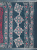 Navy Blue Abstract Designed Cotton Fancy Saree