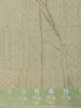 Pale Green Floral Design Silk Cotton Saree - Diadem