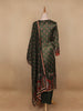 Green Floral Designed Cotton Rayon Salwar Suit - Diadem