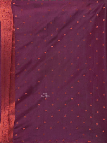 Blue Art Silk Saree with Flower Jacquard Design on the Body with Contrast Zari Border - Diadem