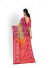 Mustard Green Art Silk Saree with Floral Motif on the Body and Contrast Border