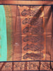 Light Green Art Silk Saree with Zari Butta on the Body and Contrast Zari Border - Diadem