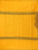 Black Pure Kanchipuram Silk Saree with Checked Design On the Body with Contrast Border