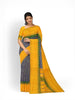 Royal Blue Pure Kanchipuram Saree with Checks Design on the body and Contrast Border