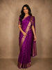 Royal Magenta Purple Butta Zari Woven Design Pure Kanchipuram Silk Saree