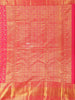 Dark Pink Pure Kanchipuram Saree with Floral Motif on the body and Zari Border - Diadem
