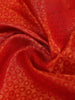 Red Pure Kanchipuram Bridal Silk Saree with Ruby Jacquard Design on the Body with Zari Border