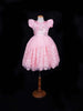 Light Pink Net Ball Gown Adorned with Satin, Floral Embroidery, and 3D Flowers - Diadem