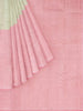 Light Green Pure Kanchipuram Bridal Silk Saree with Dot Stripes Design on the Body and Contrast Zari Border