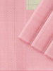 Light Green Pure Kanchipuram Bridal Silk Saree with Dot Stripes Design on the Body and Contrast Zari Border