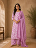 Pink Floral Designed Cotton Salwar Suit