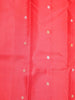 Red Pure Kanchipuram Bridal Silk Saree with Chakra and Peacock Motif on the Body with Zari Border - Diadem