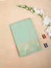 Light Green Art Silk Saree with Geometric Design on the Body with Paisley Designed Border - Diadem