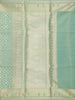 Light Green Art Silk Saree with Geometric Design on the Body with Paisley Designed Border - Diadem
