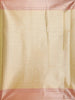 Green Art Silk Saree with Diagonal Floral Design on the Body with Zari Border