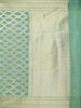 Light Green Art Silk Saree with Floral and Thread Design on the Body with Zari Border