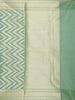 Light Green Art Silk Saree with Chevron Design on the Body with Zari Border