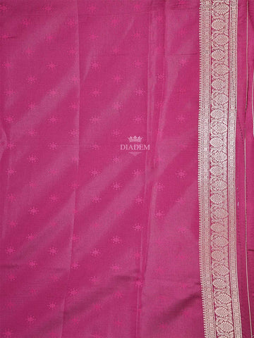 Dark Blue Semi Banarasi Saree with Geometric and Animal Motif on the Body with Border - Diadem