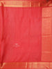 Light Pink Semi Tussar Silk Saree with Floral Design on the Body with Zari Border - Diadem