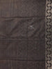 Black Gold Saree Flower design on the Body with Matching Border - Diadem
