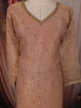 Onion Pink Stone Embellished Design Tissue Silk Straight Cut Salwar Suit with Dupatta