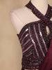 Dark Red Embroidery Satin Ready To Wear Saree with Designer Blouse - Diadem