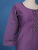 Purple Solid Casual Cotton Kurti - Diadem
