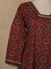 Dark Maroon Floral Printed Cotton Salwar Suit