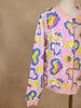 Light Pink Sequined Full-Sleeve Bomber Jacket