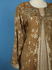 Brown Floral Designed Banarasi Sharara Salwar Suit