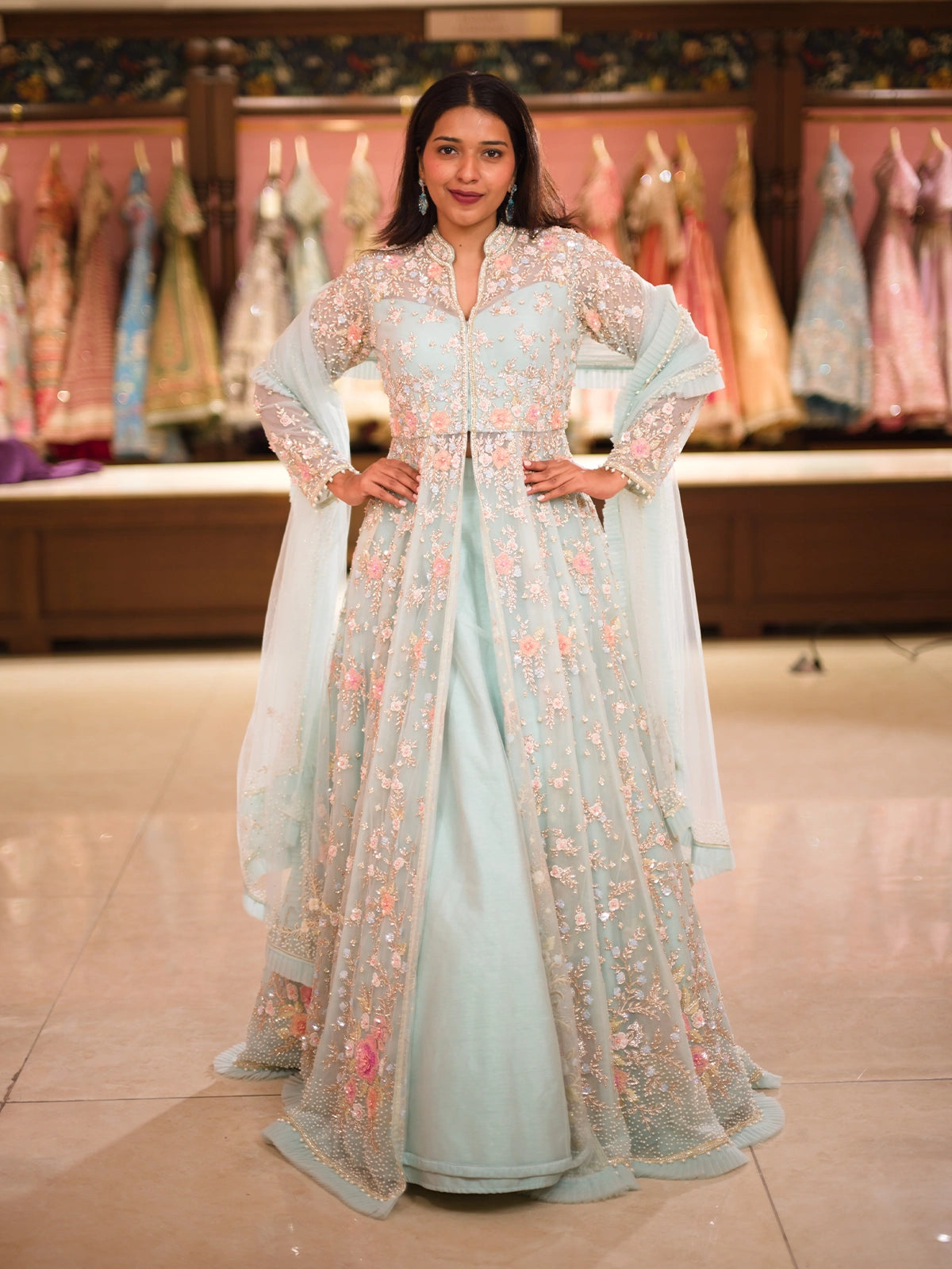 mastani dress designer Mastani |Designer Bridal Sharara DressRust Embroidered Sharara Outfit Huma Bajwa Couture