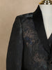 Navy Blue Coat Suit with Glitter Designs