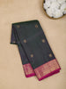 Dark Green Peacock Woven Pure Kanchipuram Silk Saree - Diadem