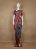 Grey Solid Woven Pure Kanchipuram Silk Saree - Diadem