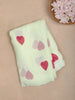 Ivory Heart Printed Georgette Saree