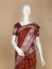 Red Abstract Designed Cotton Fancy Saree