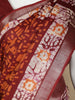 Red Abstract Designed Cotton Fancy Saree