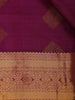 Purple Leaf Motif Pure Kanchipuram Silk Saree - Diadem