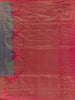 Grey Solid Woven Pure Kanchipuram Silk Saree - Diadem