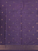 Purple Floral Design Semi Tussar Silk Saree