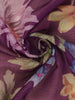 Lavender Floral Design Printed Kota Cotton Saree - Diadem