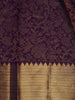 Purple Floral Woven Pure Kanchipuram Silk Saree - Diadem